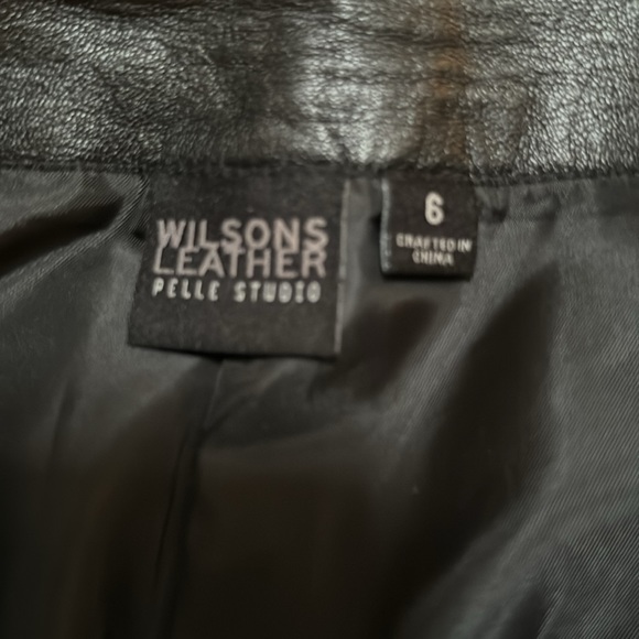 Wilsons Leather Pelle Studio Women's Bootcut Leather Pants in Black Size US 6. - Picture 3 of 13